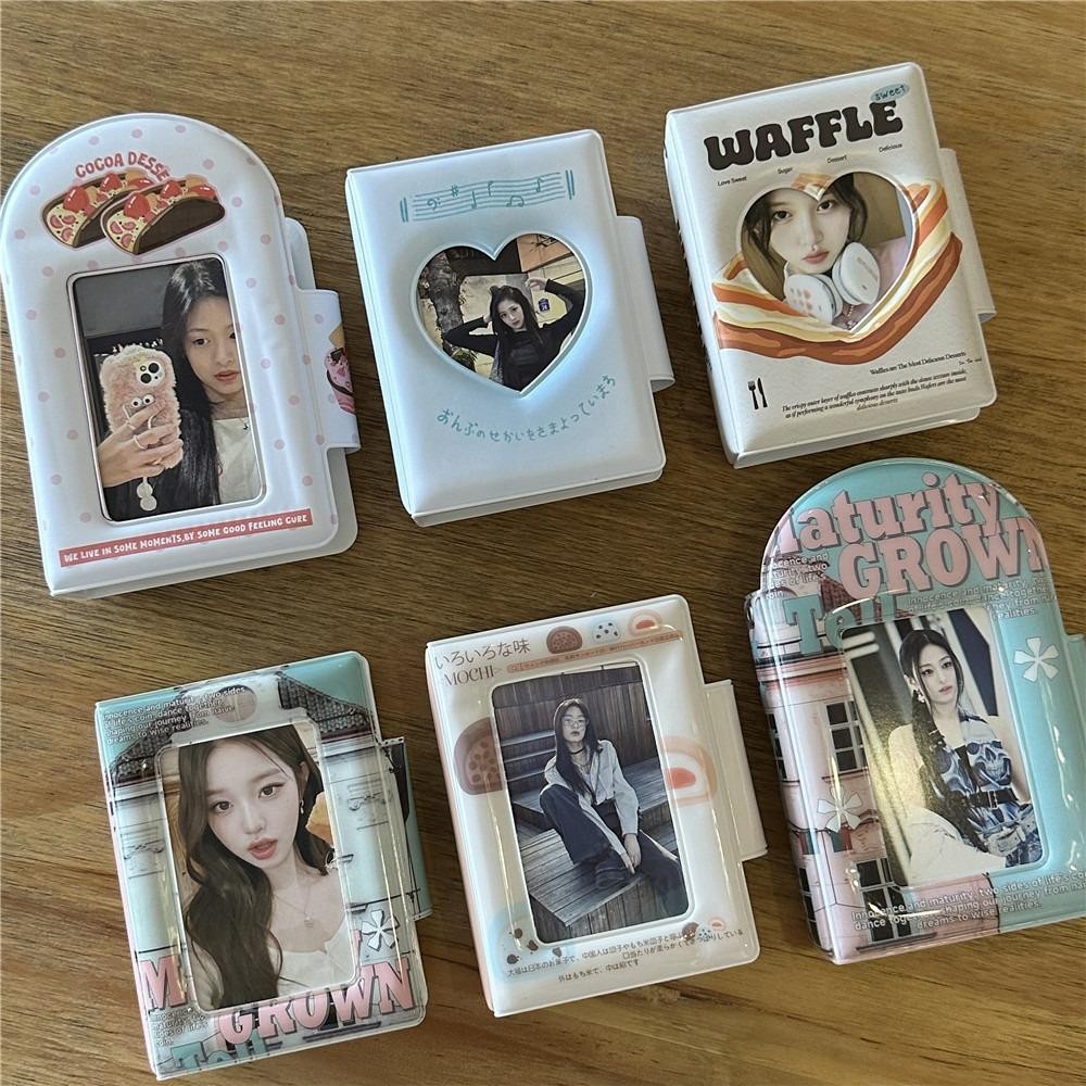 อัลบั้มการ์ด TRANSQUILLITY, PVC สไตล์ญี่ปุ่น Photocard Binder น่ารักพร้อมหน้าภายใน 16 หน้า Mini 3 นิ้วการ์ดไอดอลรวบรวมหนังสือ