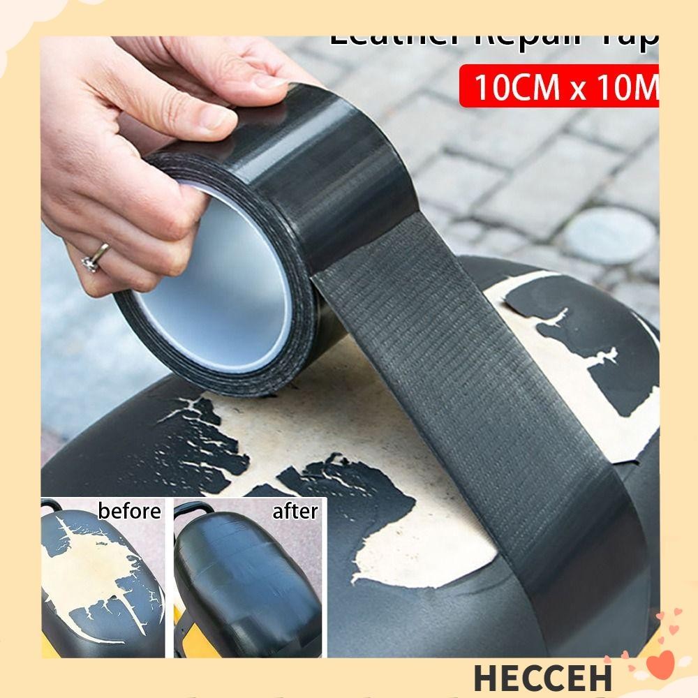 Hecceh 1 ม้วนหนังซ่อมเทป,สีดํากาวตนเอง First Aid Patch, Strong Sticky PU กันน้ําหนัง Patch โซฟารถที่นั่งกระเป๋าถือแจ็คเก็ตเฟอร์นิเจอร์รองเท้า