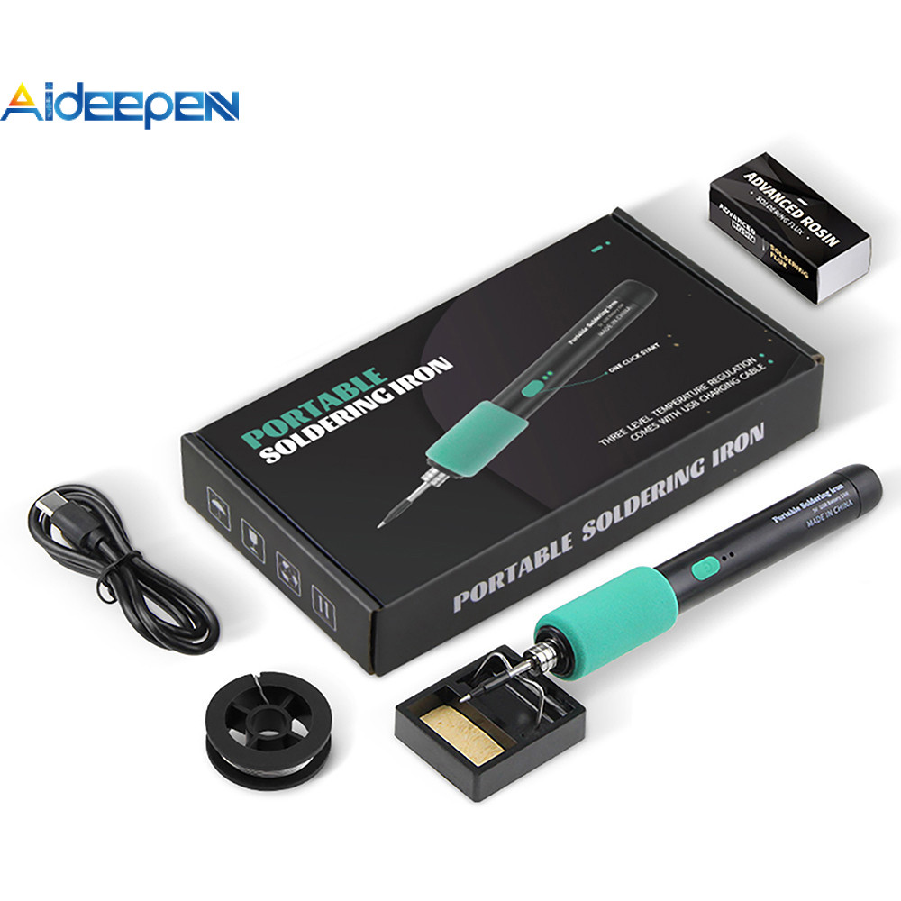 Aideepen หัวแร้ง USB TYPE-C ควบคุมอุณหภูมิความเร็วสามสปีดไร้สาย