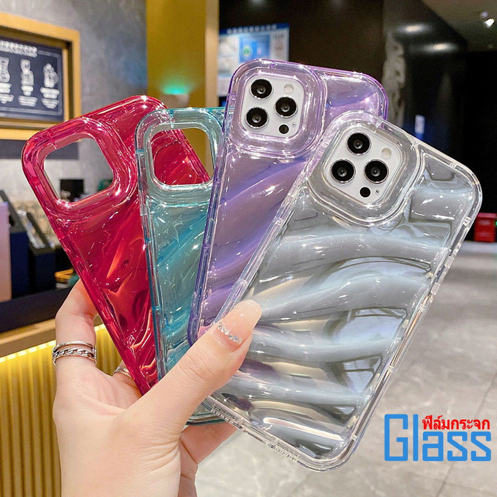 TPU เคสเลเซอร์สีสันสดใสสำหรับ IPhone 16 11 12 13 14 15 Pro Max 6 7 8 SE  XR XS Max เปลือกป้องกันการต