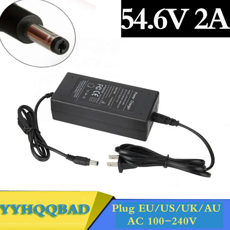 54.6V 2A  charger for 48V li-ion Battery charger DC Socket/connector for 48V 13S Lithium battery