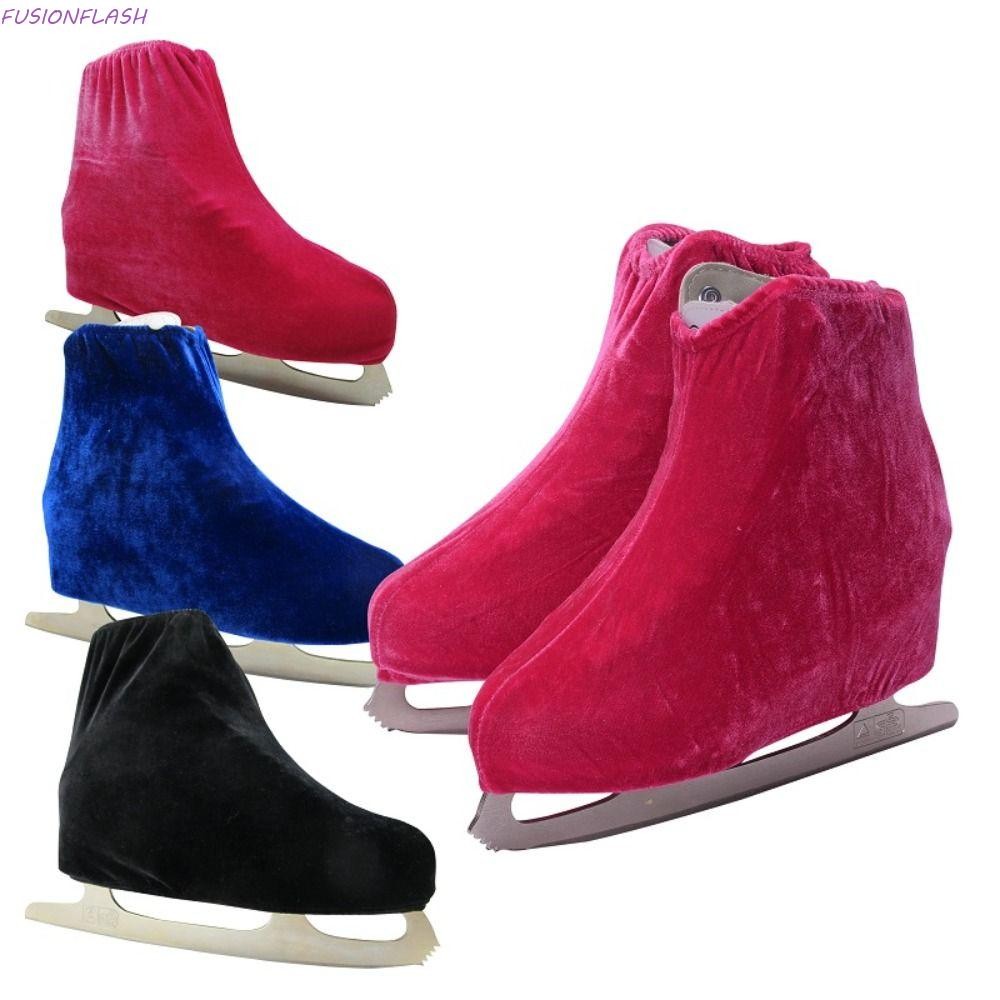 Fusionflash รองเท้าสเก็ต, Anti Grinding Professional รูปสเก็ต Boot Cover,ยืดหยุ่นหลายสีกํามะหยี่ Flannelette Ice Skate Boot Protector เด็ก ราคา ถูกที่สุด ดีลบีเคเค รูปภาพหลัก