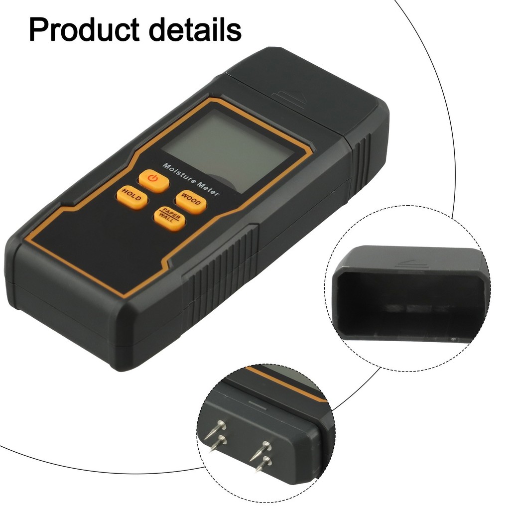 【AMANDA】Makes Measuring Simple 4 Pin Digital Moisture Meter with Backlight Functionality