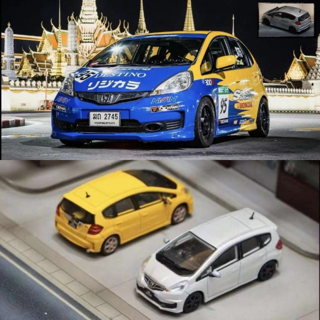 SW 1: 64 Honda FIT JAZZ 2nd Generation GE8 RS SPOON โมเดลรถอัลลอย SH