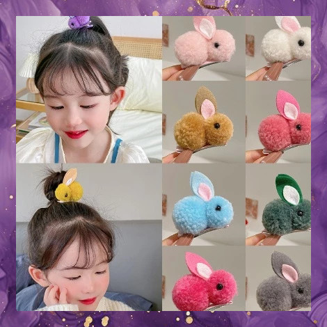 (SBA) กิ๊บติดผม RABBIT เกาหลีน่ารักสีเครื่องประดับผม Bun Clip Accessories JR2836A1