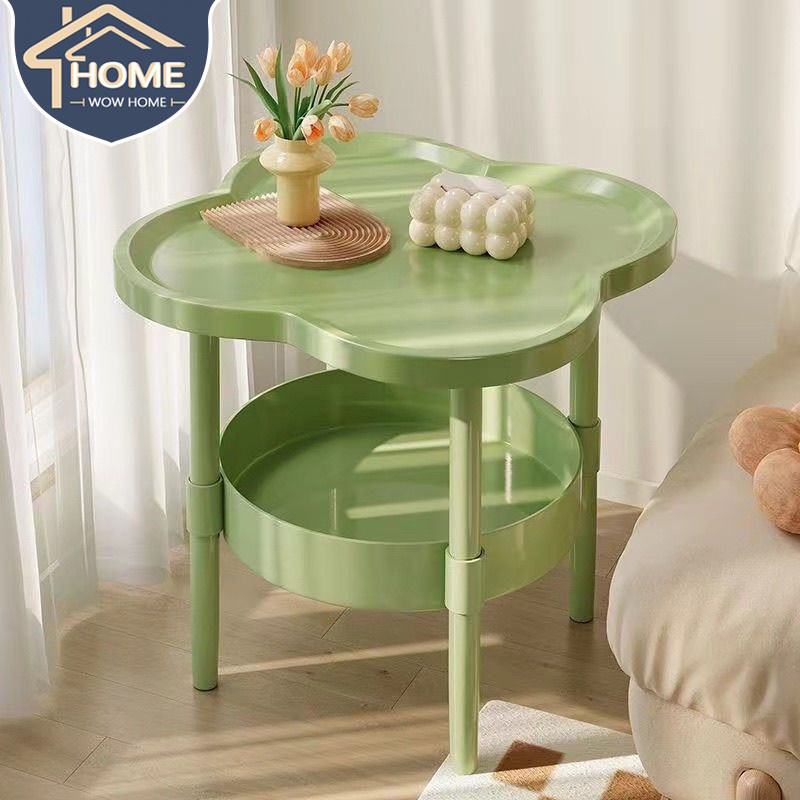 พร้อมส่ง🌸 ตู้ข้างโซฟา โต๊ะข้างเตียง โต๊ะข้างโซฟา2ชั้น เฟอร์นิเจอร์ห้องนั่งเล่น โต๊ะข้างในครัวเรือน โต๊ะกาแฟขนาดเล็ก