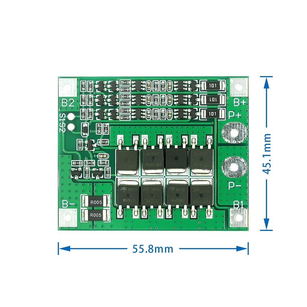 3s/4s 40A 60A Li-ion แบตเตอรี่ลิเธียม Charger ป้องกัน 18650 BMS สําหรับมอเตอร์เจาะ 11.1V 12.6 V/14.8 V 16.8 V เสริม/Balance ราคา ถูกที่สุด ดีลบีเคเค แกลเลอรีภาพที่ 3