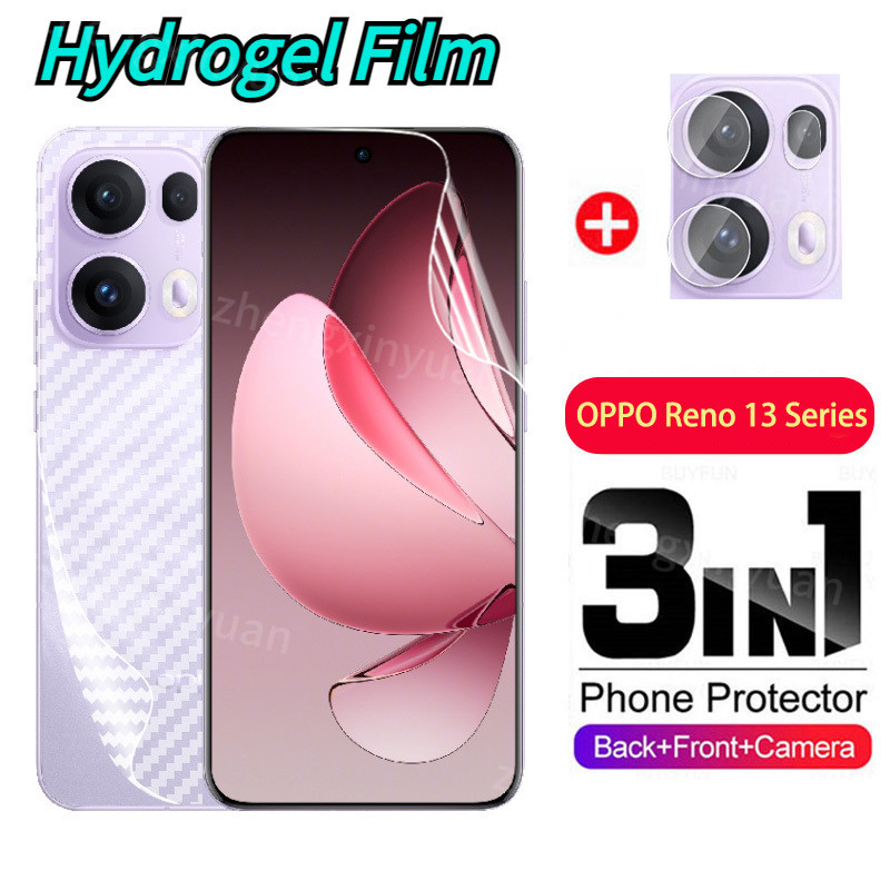 OPPO Reno 14 13 Pro 13F 5G 2024 ด้านหน้าด้านหลังฟิล์มไฮโดรเจลนุ่มหน้าจอ Protecto เลนส์กล้องกระจกบน r