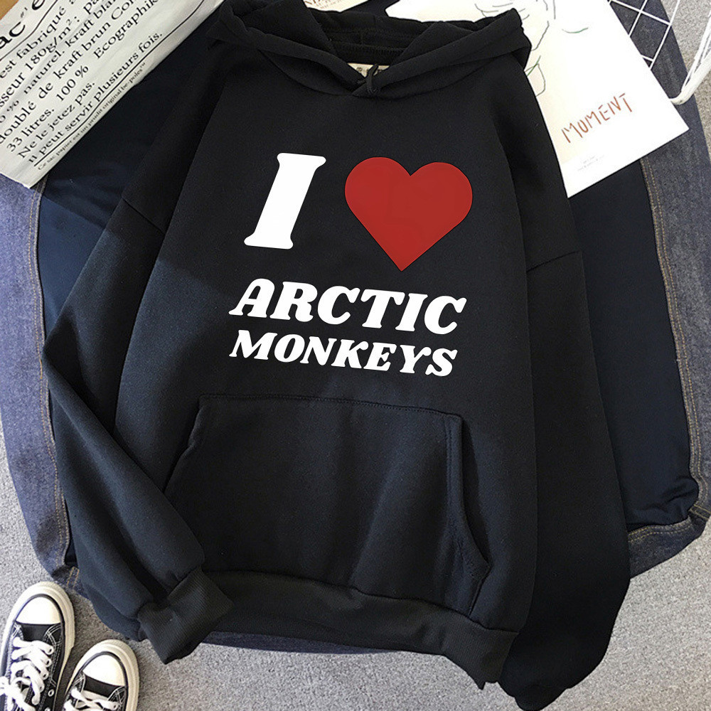 เสื้อฮู้ดแขนยาว Arctic Monkeys Hoodie อินเทรนด์การ์ตูนมังงะฤดูหนาวอ่อนเยาว์อะนิเมะเสื้อกันหนาวหญิง ผ