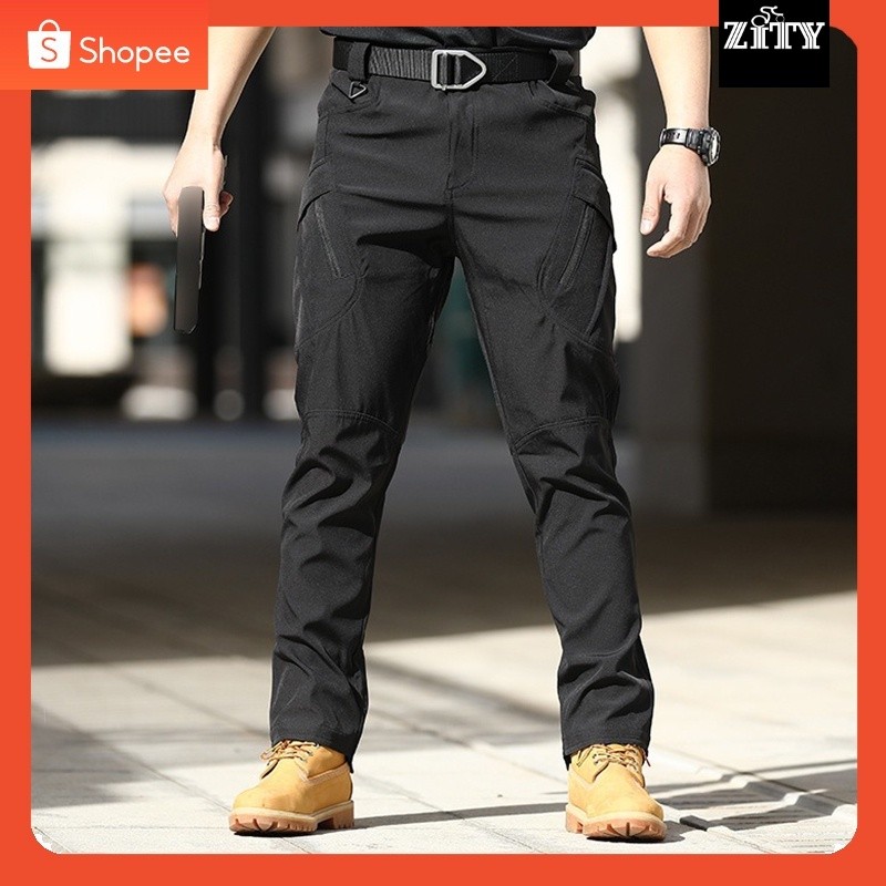 ZITY 🔥S-5XL🔥กางเกงคาโก้ ix9 รุ่นเนื้อผ้ายืดหยุ่น กางเกงทำงานลำลอง ผ้า Ripstop กันน้ำ มีกระเป๋าเยอะ