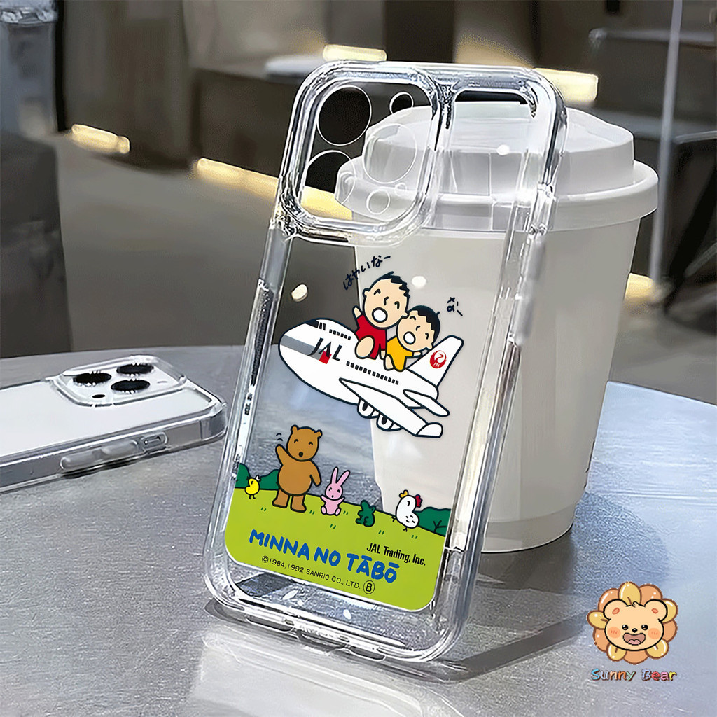 สําหรับiphone 16 Pro Max น่ารัก Minna No Tabo 15 14 XR 13 11 12 Pro Max 8 7 6 6S Plus X Xs Max Se 2020 13 12 11 Simpleขั้นสูงโปร่งใสTpuเคสโทรศัพท์