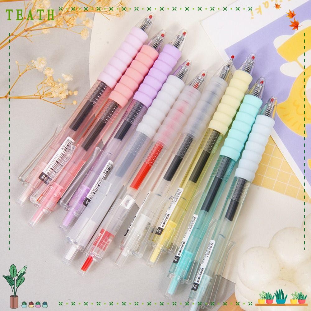 ปากกาเจล ชาธ, 0.5 มม.หัวปากกากดประเภทปากกาเป็นกลาง, ง่ายแห้งเร็วสีดํา/สีฟ้า/สีแดงหมึกเขียนเครื่องมือเครื่องเขียน