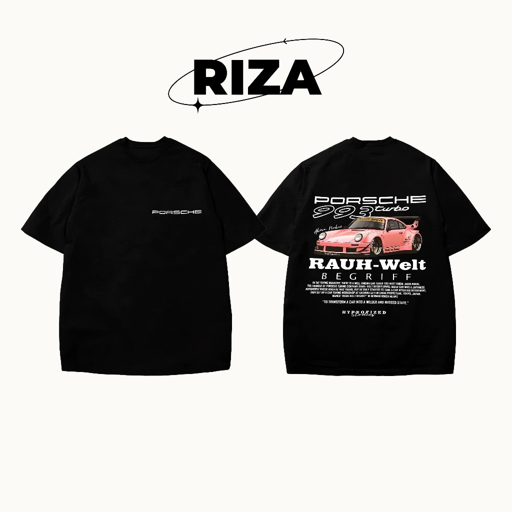 RWB PORSCHE 993 Turbo เสื้อยืดผู้ชายเสื้อผ้าฝ้ายกีฬารถพิมพ์แขนสั้น Unisex