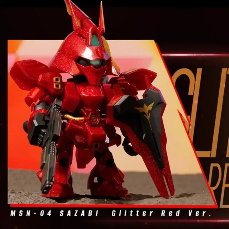ฟิกเกอร์ Qmsv Mini Char Sazabi Zaku รุ่นใหม่ โมเดลโมบายวอร์ริเออร์แบบพกพา รุ่น Q กล่องบลังด์ ของขวัญ