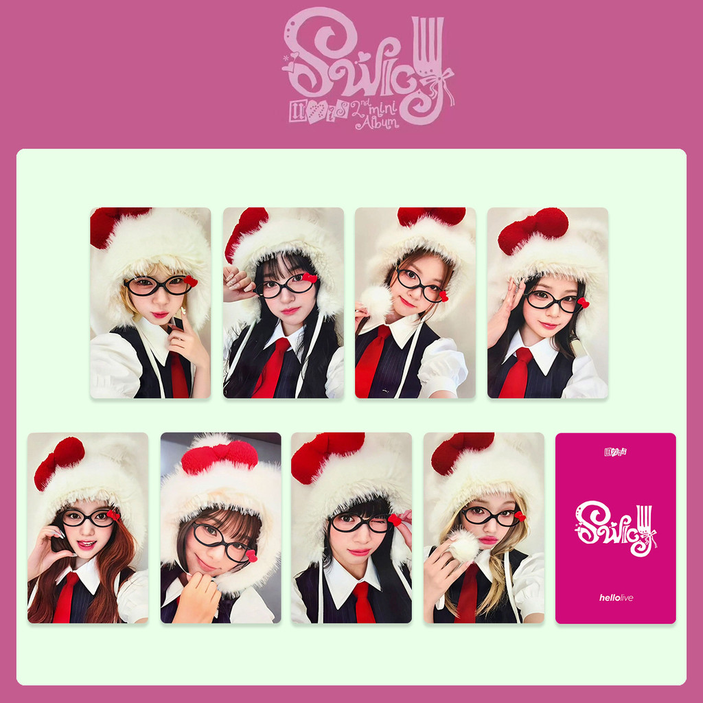 8 ชิ้น UNIS 2nd Mini อัลบั้ม SWICY Lomo การ์ด HELLOIVE WHOS พัดลมพร้อม MUU Photocard JIN HYEON JU NA