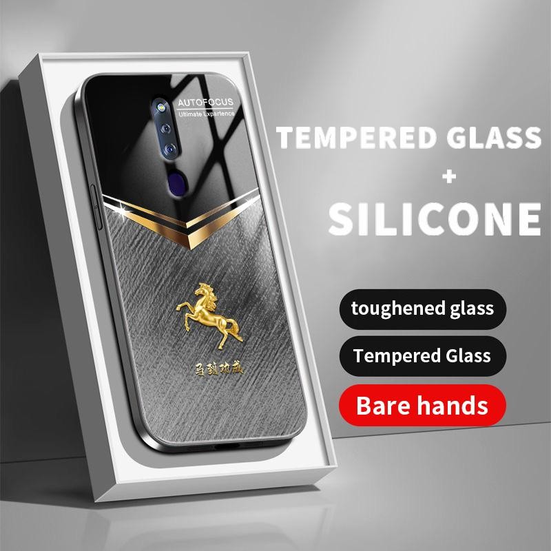 กรณีแก้วสําหรับOppo F11 F5 F5 เยาวชนF7 F9 F9 Pro F11 Pro F15 F17 Pro F19 Pro F19s F1s F21 Pro 4G F21