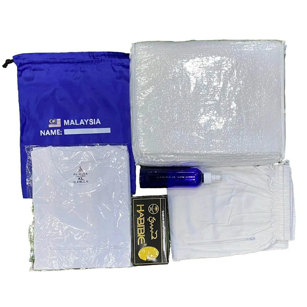 HAJJ AND UMRAH EQUIPMENT SET สําหรับผู้ชาย 6 IN 1