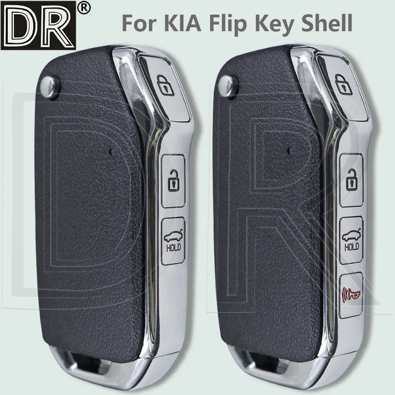 DR Replacement Car Flip Key Shell Case For KIA Sportage R GT Stinger Ceed Xceed Sports K5 Seltos CD 