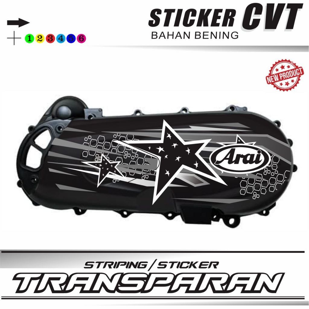 POLET / TRANSFARAN STICKER CVT VARIO KZR LED OLD GEN 1/2 DESIGN ARAI 03
