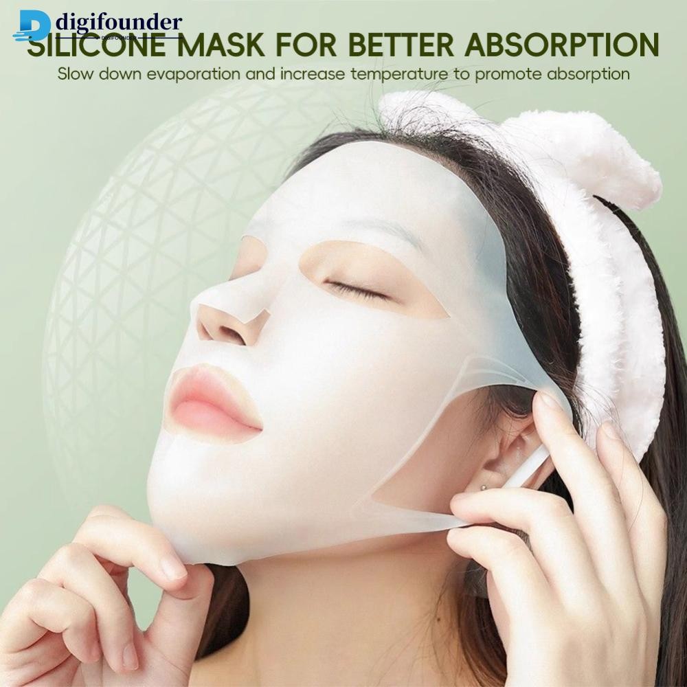DIGIFOUNDER 3D ซิลิโคน Hydrating Face Mask Cover Reusable Lug ประเภท Skincare Mask สําหรับแผ่นหน้ากา