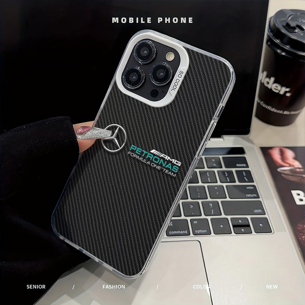 เคสไอโฟนiPhone 17 Pro Maxโลโก้ทีม F1Simple สีทึบ Frosted Electroplate เลนส์ป้องกันเคสโทรศัพท์สําหรับ iPhone 17 Pro Max 16 15 11 7plus 14 12 13 7 8 Plus XR XS - รูปที่ 4