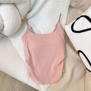 SP-16 สายเดี่ยวสีพื้น สายเดี่ยว มีฟองน้ำไม่ต้องใส่เสื้อใน เสื้อผ้าผู้หญิง ผ้าใส่สบาย พร้อมส่ง