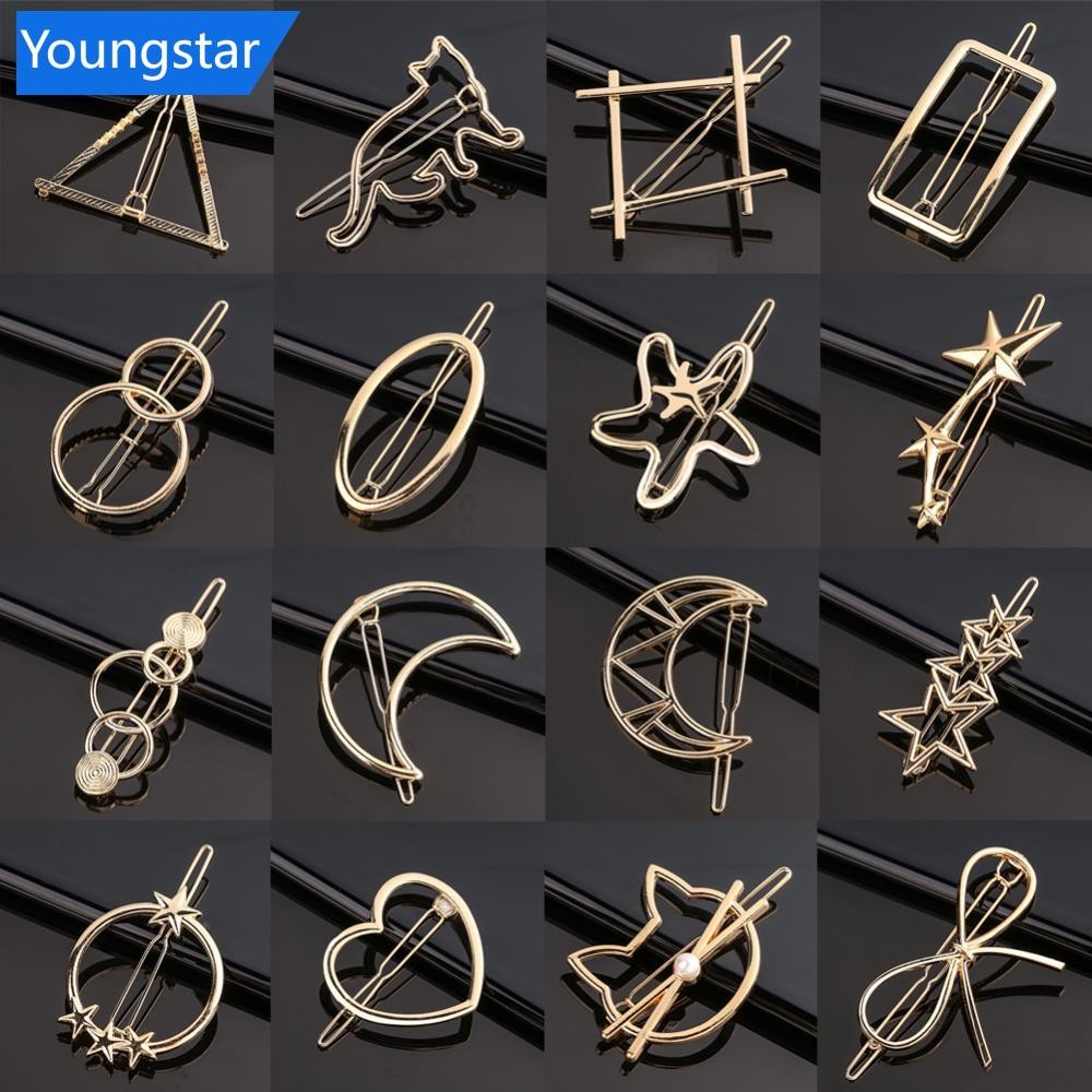 YOUNGSTAR อเนกประสงค์ Hollow กิ๊บติดผมรูปเรียบ Hairpin Headwear เครื่องประดับผมสําหรับหญิง K7W6