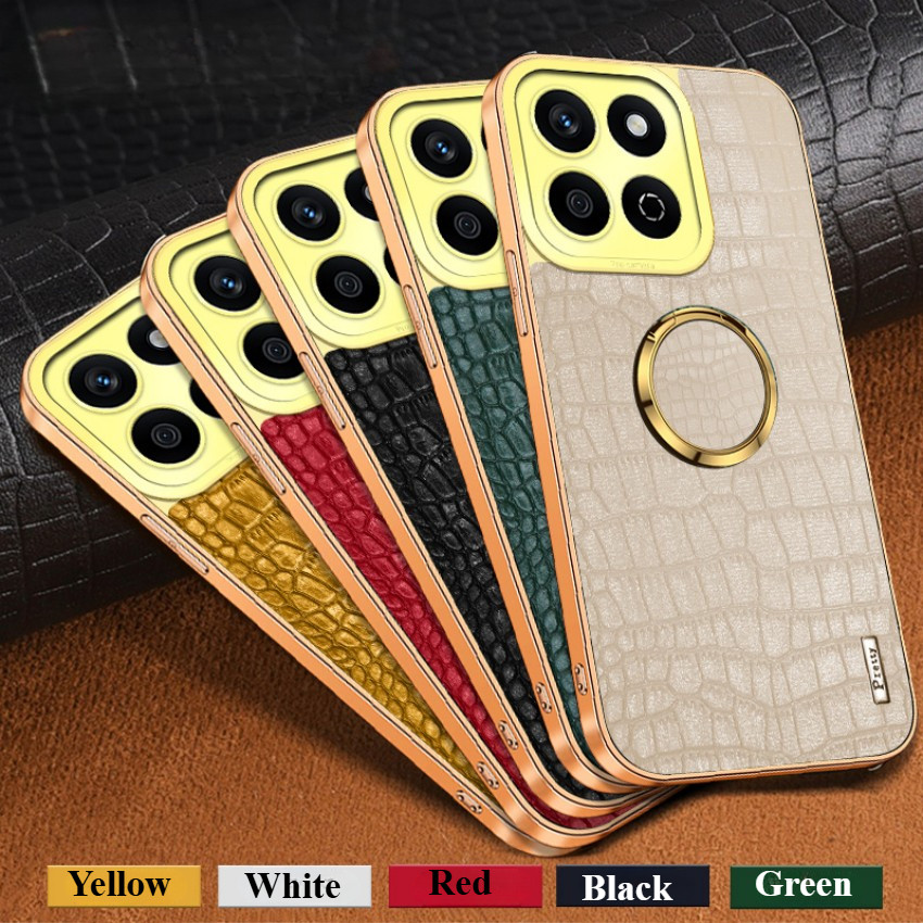 360°หมุนแหวนโลหะผู้ถือรถหนังกันกระแทกเคสโทรศัพท์สําหรับ Huawei Nova 9 8i 7i SE Pro Y90 Y70 Y71 Y7A H