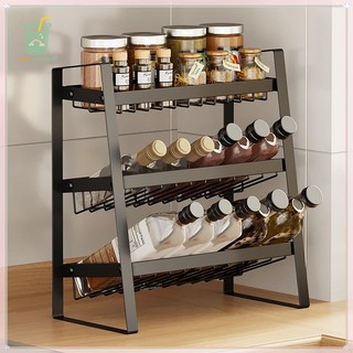 [สี] ชั้นวางเครื่องปรุง 2-3 ชั้น แร็คครัวขวดปรุงรส การออกแบบเอียง สแตนเลส ป้องกันสนิม ป้องกันน้ำมัน ทำความสะอาดง่าย
