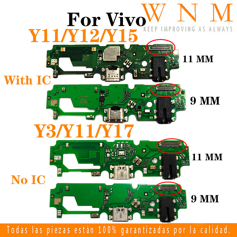 พร้อม IC USB ชาร์จพอร์ต Dock Connector สําหรับ Y11 / Y12 / Y15 Y3 / Y11 / Y17 Charger พอร์ตอะไหล่ซ่อม