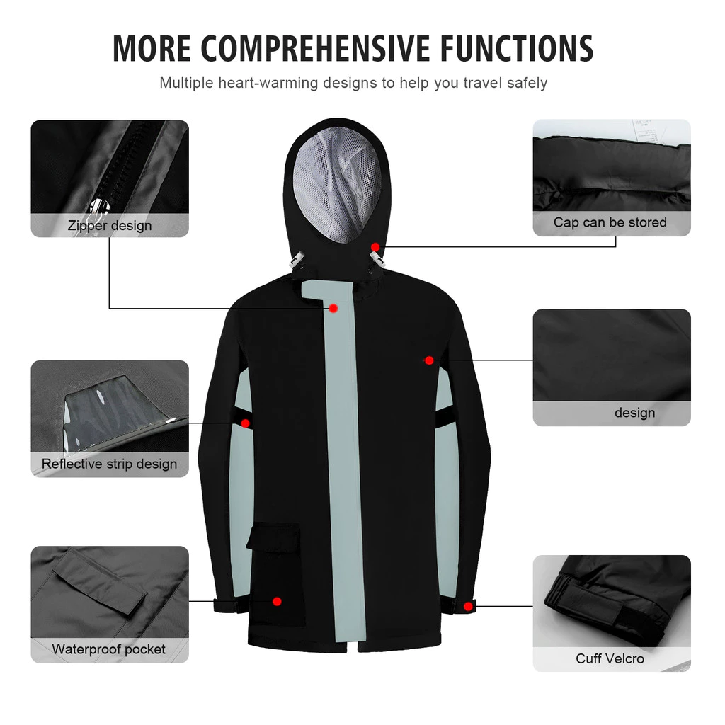 เสื้อกันฝนจักรยานไฟฟ้า/จักรยานเสือภูเขา สำหรับผู้ชายและผู้หญิง thumbnail 3