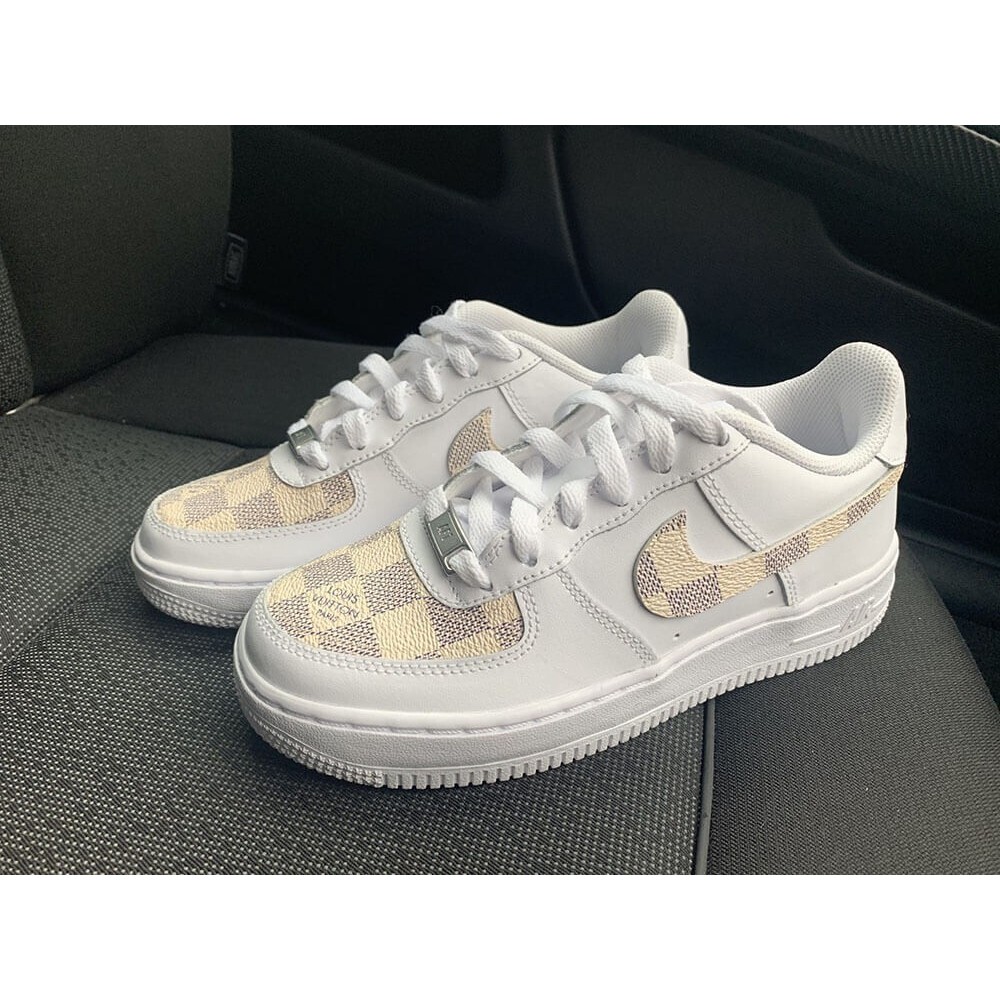 Custom Af1 tan ของแท้ 100% jv471