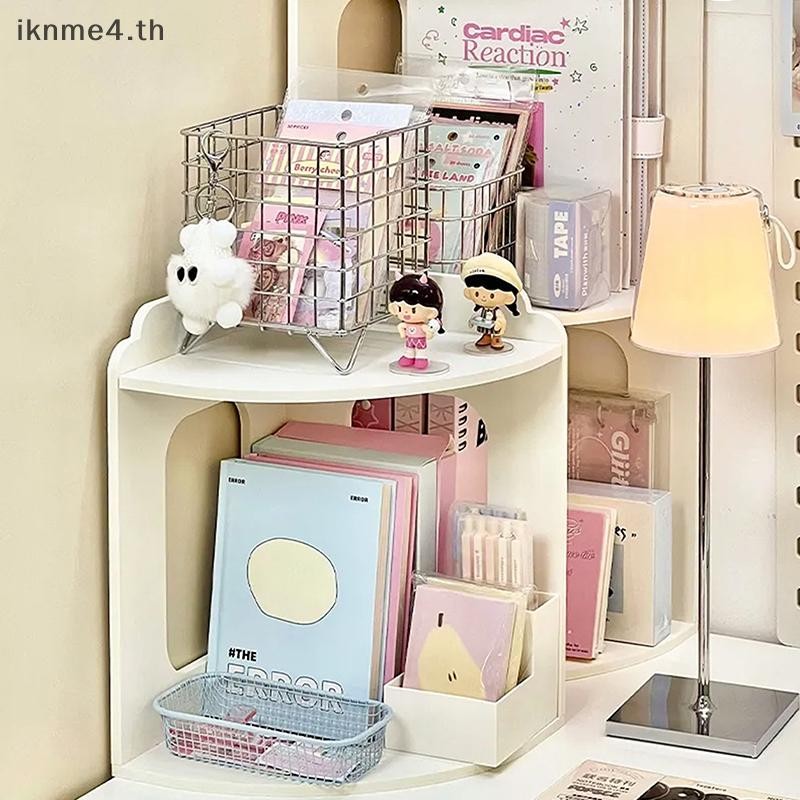 [ikn] ชั้นเก็บของเข้ามุมตั้งโต๊ะความจุขนาดใหญ่ห้องนอนชั้นหอพักจิปาถะกล่องเก็บของชั้นวางจอแสดงผล [TH]