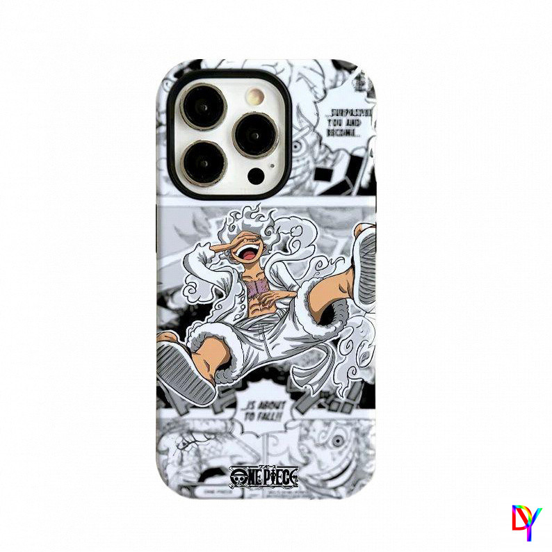 การ์ตูนลูฟี่ iphone 16/17promax เคสโทรศัพท์ Iphone15/16Pro ฟิล์ม 2-in-1 14/13Promax 12/11promax 7/8Plus Xsmax ฝาครอบป้องกันสองชั้น