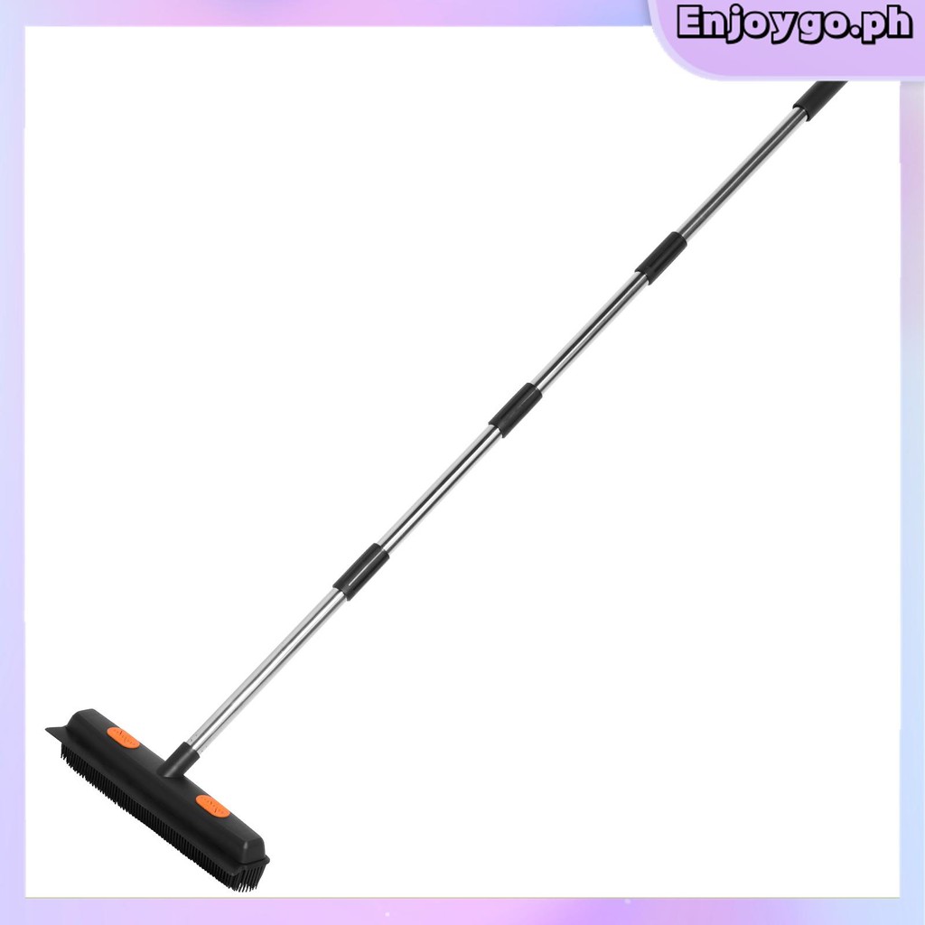 สัตว์เลี้ยงกําจัดขนไม้กวาดยางพรมแปรงที่มีกล้องส่องทางไกลด้ามยาวสําหรับพรมกระเบื้องไม้เนื้อแข็งทําควา