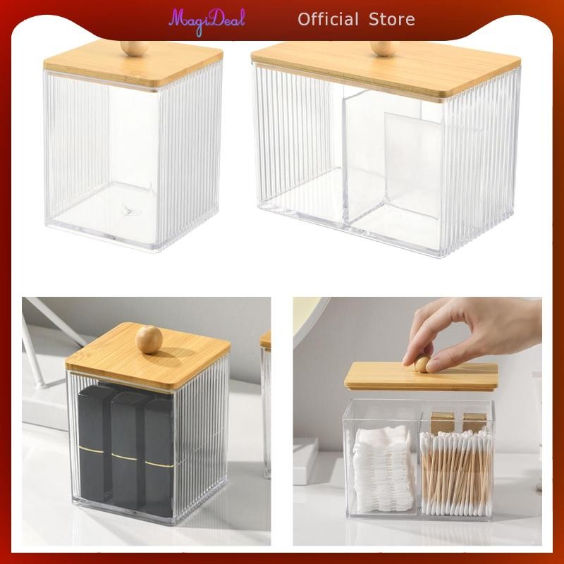 [MAGIDEAL] กล่องเก็บอุปกรณ์ความงาม, ที่วางสไตล์สําหรับสําลีและสําลี