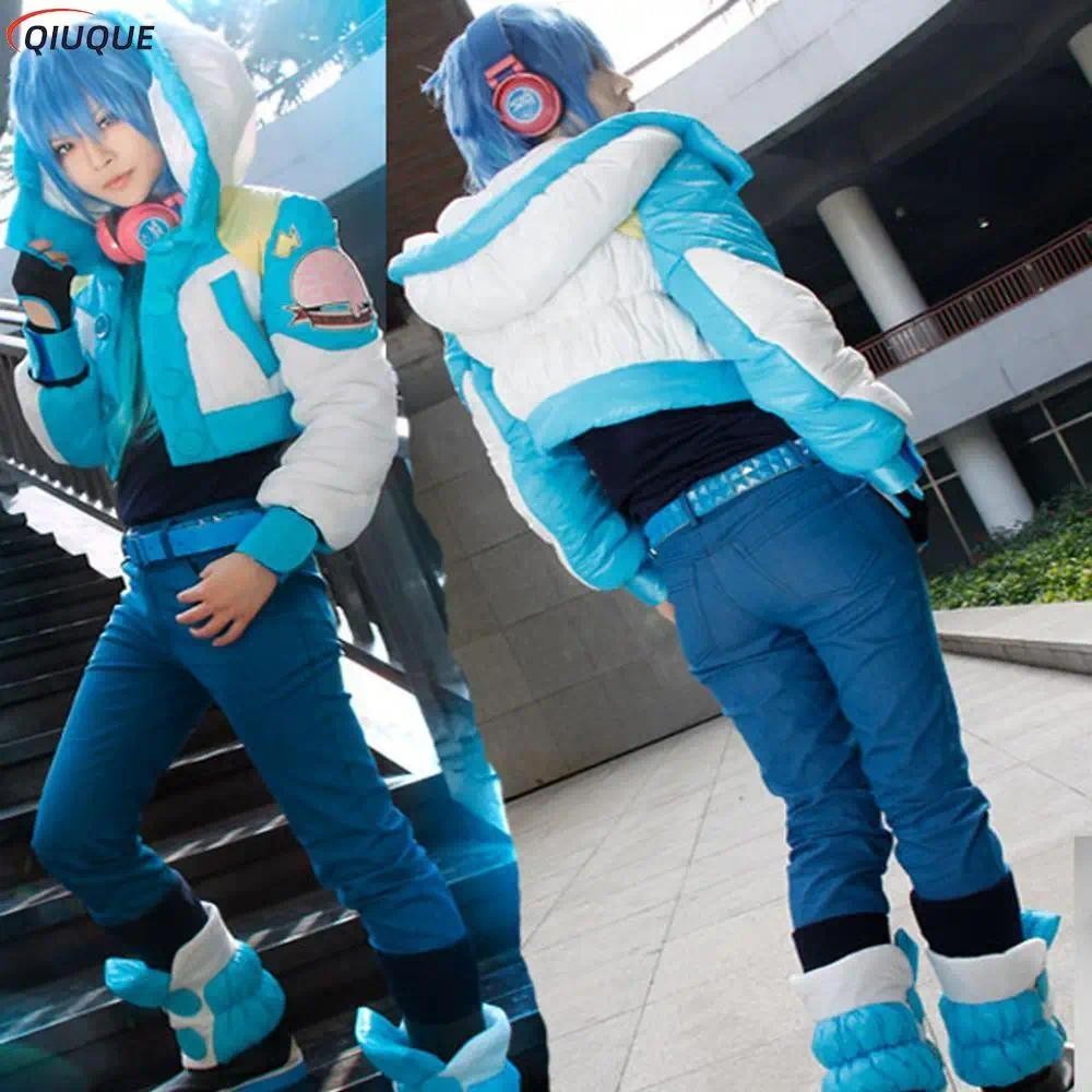 อะนิเมะ Dramatical Murder คอสเพลย์ DMMD Seragaki Aoba คอสเพลย์เครื่องแต่งกายลงเสื้อแจ็คเก็ตเสื้อกางเ