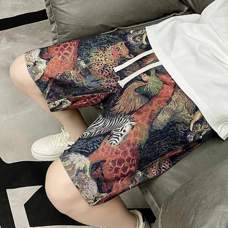 TT HOME01 กางเกงขาสั้น แฟชั่นน่ารัก กางเกงลำลอง สามารถสวมใส่ได้ทั้งชายหญิง ลวดลายสมัยใหม่ QC-DK8014