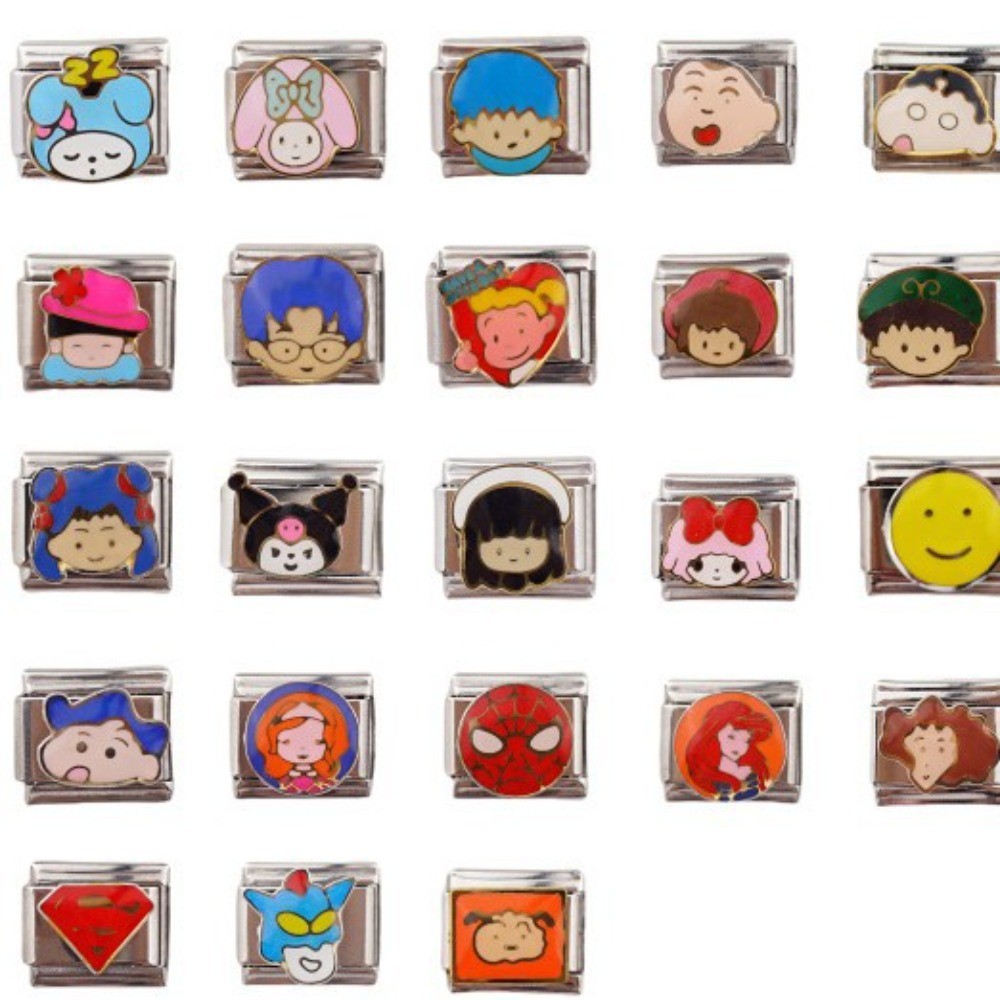 ใหม่สไตล์อิตาลี แบบแยกส่วน สร้อยข้อมือชุดการ์ตูนหัว ชุด จัดแต่งทรงผมบุคลิกภาพประกอบโซ่