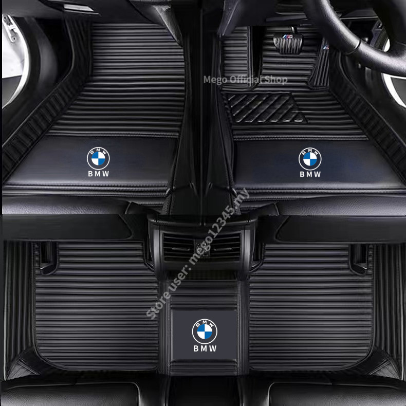 Bmw F10 F30 E60 E90 G20 G30 ขวามือไดรฟ์รถ Mat หนังพรมปูพื้นรถยนต์ / พรมปูพื้น / พรมรถยนต์