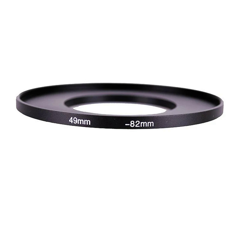 49mm-82mm 49-82 mm 49 to 82 Step Up Lens Filter Metal Ring Adapter Black