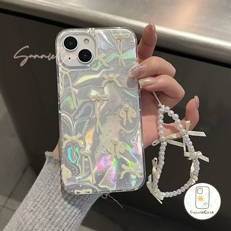 เคสไอโฟน13 สีลูกกวาด โบว์ สำหรับ IPhone 12 11 14 13 16 15 Pro Max 8Plus 7Plus X XR XS Max 7 6 8 6s Plus SE แฟชั่น เคส