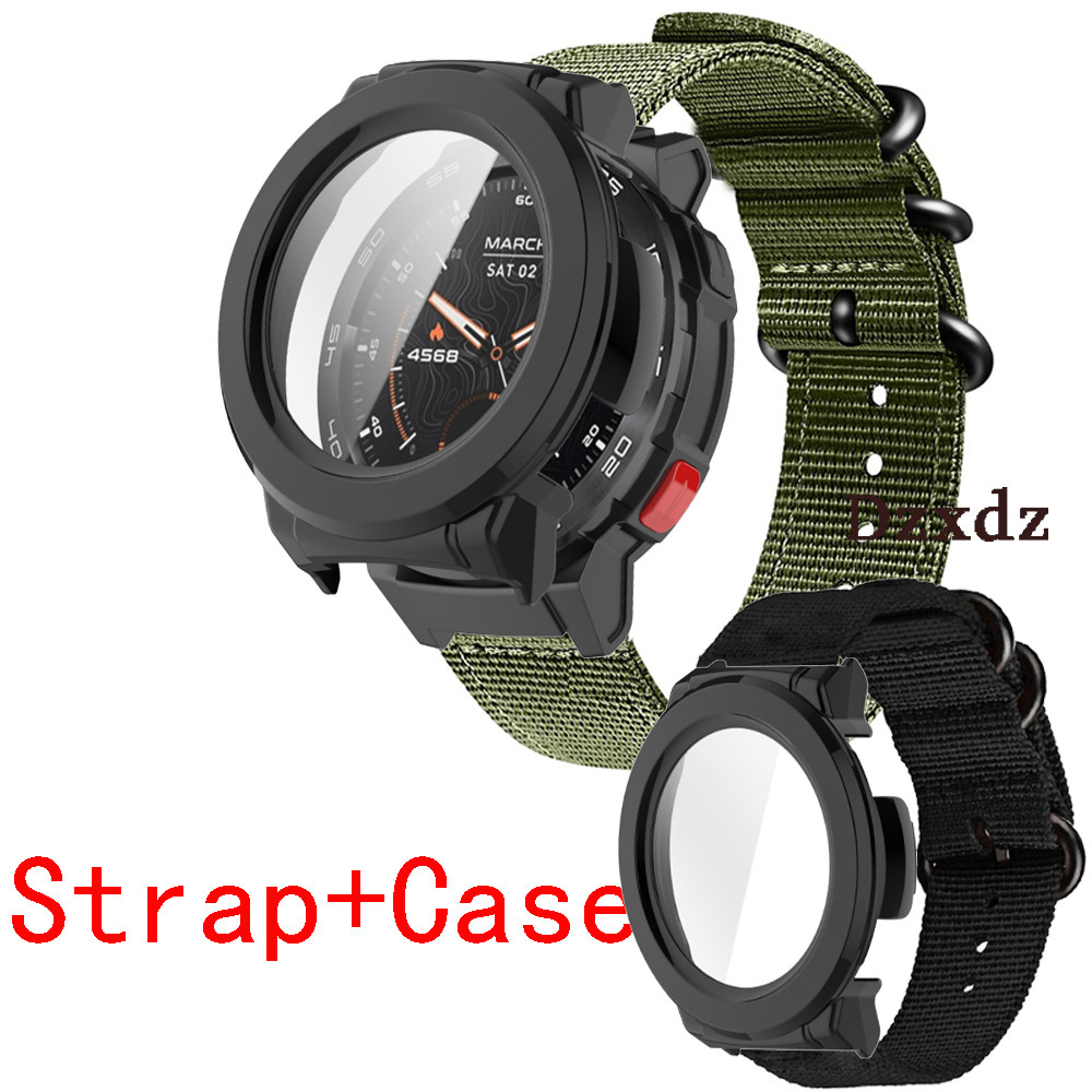 Mibro นาฬิกา GS Pro สมาร์ทนาฬิกาหน้าจอฝาครอบป้องกันกันชนสําหรับ Mibro GS Pro Smartwatch สายคล้องคอสายรัดข้อมือไนลอนนาฬิกาอุปกรณ์เสริม