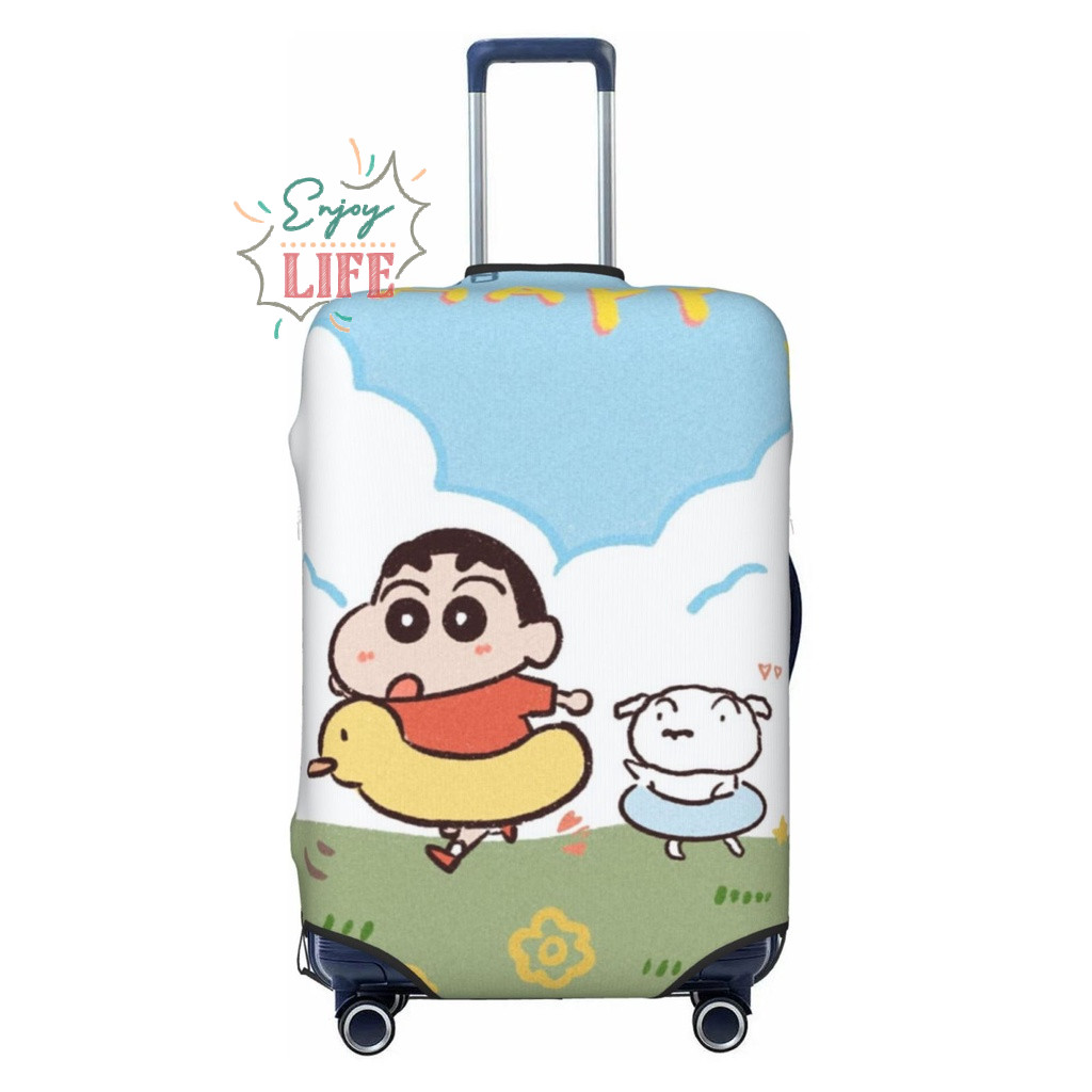 SpotCrayon Shinchan หนากระเป๋าเดินทาง Spandex ยืดหยุ่นกระเป๋าเดินทาง Protector ป้องกันฝุ่นกันน้ําของขวัญ N710