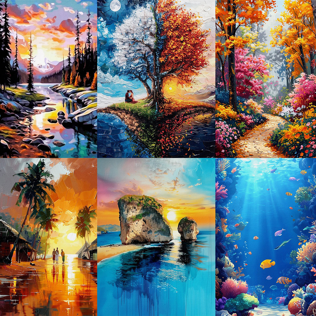 ลอยไป ระบายสีตามตัวเลข องค์ประกอบของภาพวาดดินโดยจํานวนภาพสีน้ํามันดิจิตอลโดยตัวเลขตกแต่งบ้าน