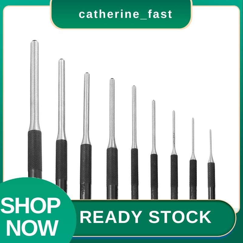 In Stock ชุด 9 ชิ้น Up Punch รอบหมัดชิ้นม้วน Pin Punch ชุดเครื่องมือ Bolt Catch Roll Pin Punch ชุดเครื่องมือ