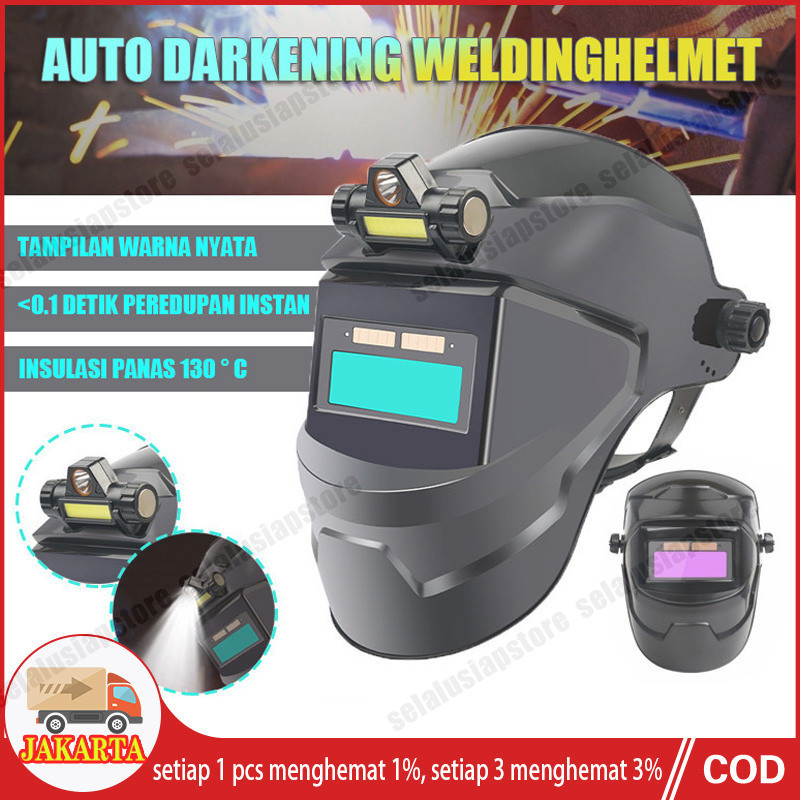 ID WITH AUTOMATIC WELDING HELMET LIGHTS AUTO DARK WELDING HELMET SAFETY