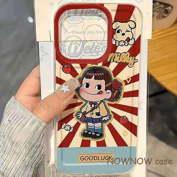 สําหรับ IPhone 16 15 14 13 12 11 Pro Max X XR XS Max 7 8 Plus โปร่งใสและน่ารักการ์ตูน PEKO เคสโทรศัพท์ปกอ่อน