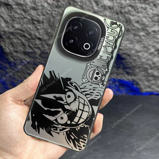 เคส iQOO Z11X 13 15 Neo 10 5G เคส iQOO 15R เคสอะนิเมะกันกระแทกโทรศัพท์ ลูฟี่ โซโร วันพีช อะนิเมะ เคลือบด้าน เคสโทรศัพท์แข็งด้านแข็งป้องกันลายนิ้วมือขอบซิลิโคนนุ่มจะไม่ดันฟิล์มเย็นหล่อฝาครอบโทรศัพท์สําหรับเด็กนักเรียนผู้ชาย