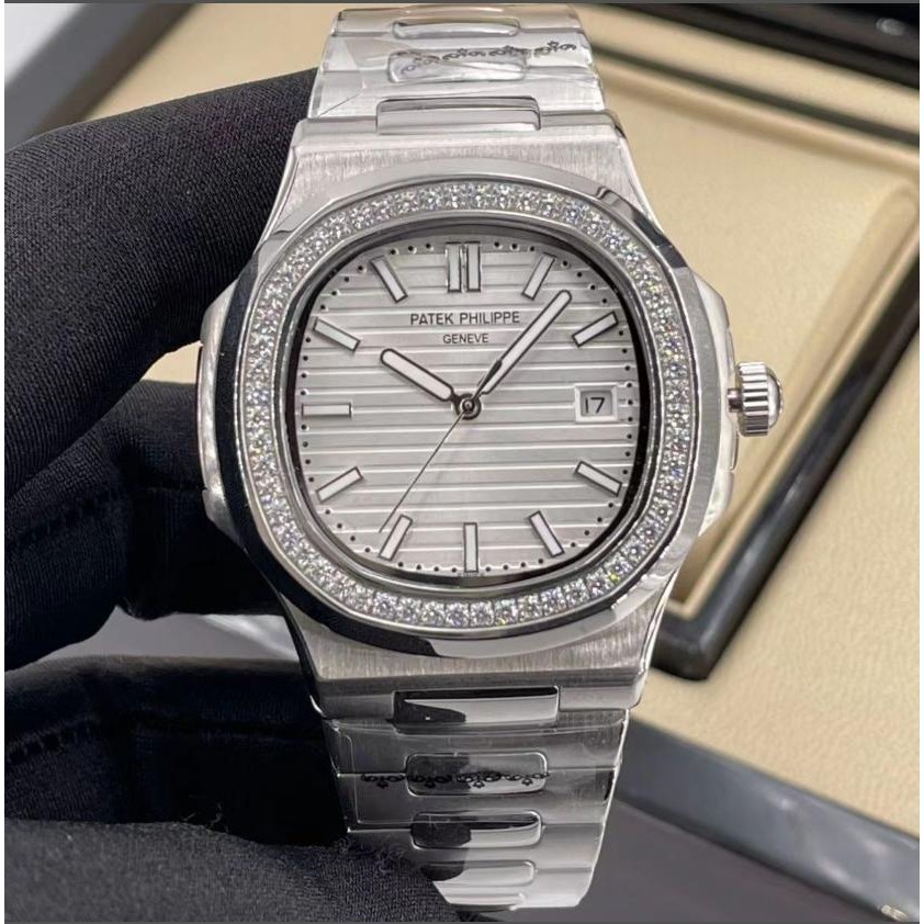 PATEK PHILIPPE Nautilus Thunder นาฬิกาเข็มขัดผู้ชายนาฬิกาปฏิทินกีฬานาฬิกาควอตซ์, นาฬิกามัลติฟังก์ชั่